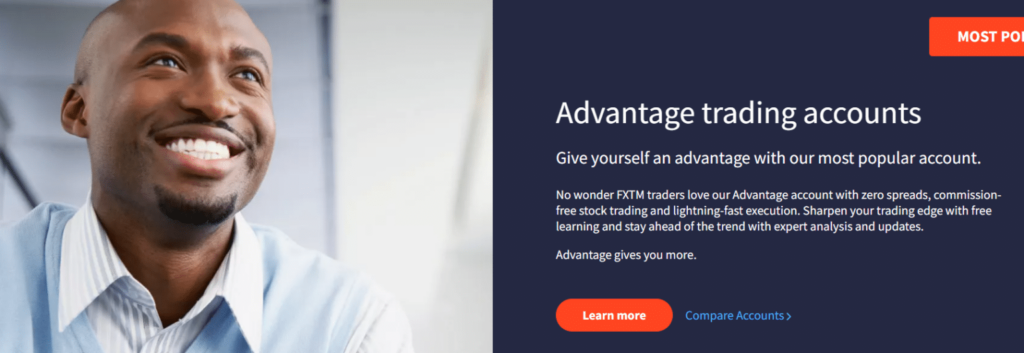 FXTM Account Types and Features - Advantage Account 