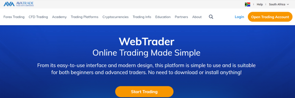 Trading Platforms - WebTrader 
