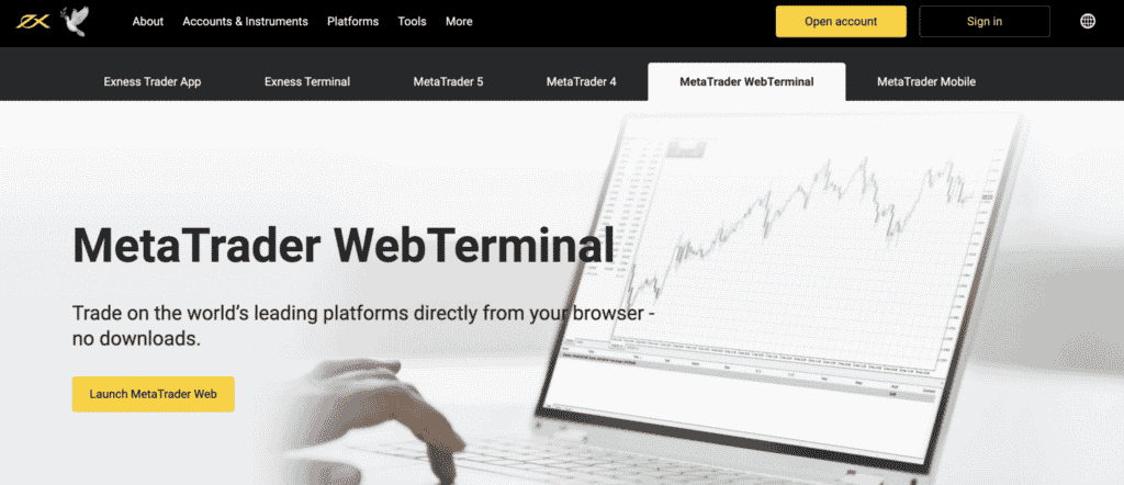 Trading platforms - Web Terminal 